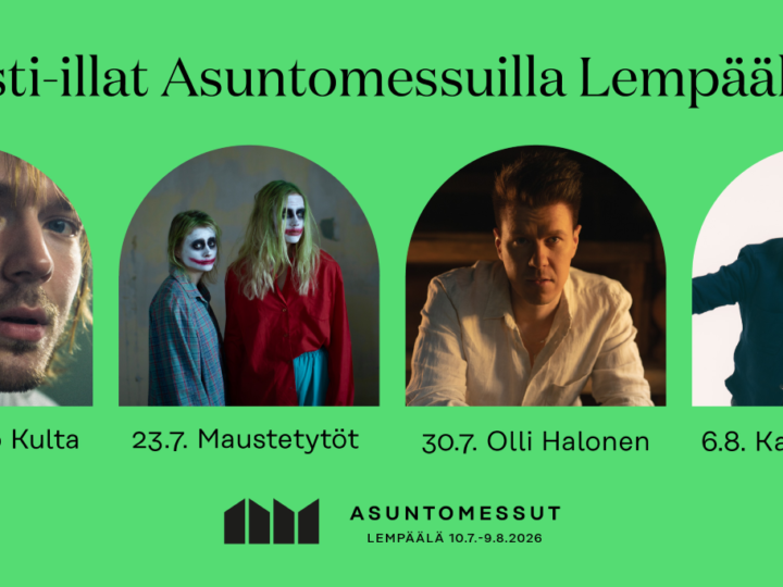 Asuntomessujen torstai-iltojen kotimaiset esiintyjät julkaistu